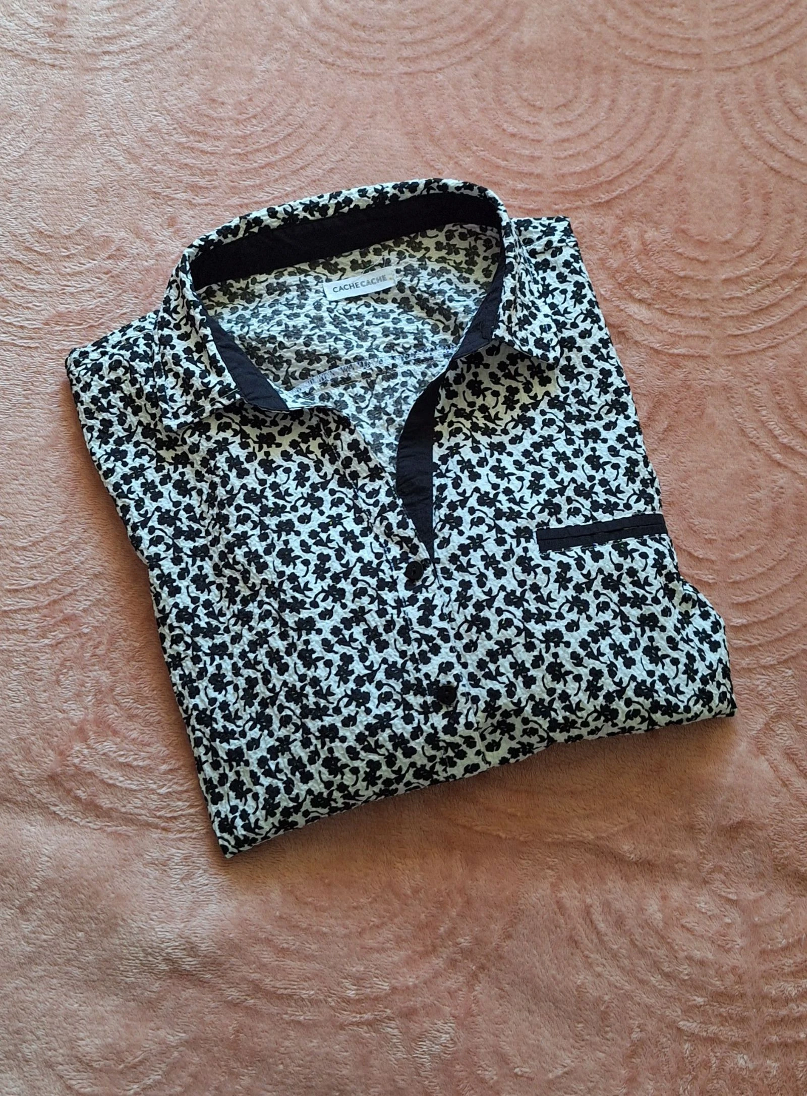 Chemise femme manches 3/4 style floral Cache cache 🖤